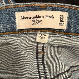 33 curve love The Baggy Mid Rise Jeans Abercrombie.